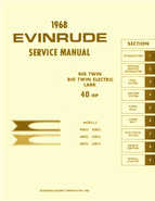 1968 Evinrude Big Twin, Lark 40 HP Outboards Service Repair Manual P/N 4483
