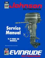 1990 Johnson Evinrude "ES" 9.9 thru 30 Service Repair Manual, P/N 507871