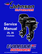1998 Johnson Evinrude "EC" 25, 35 HP 3-Cylinder Outboards Service Repair Manual P/N 520205