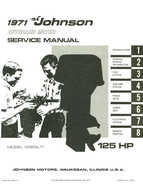 1971 Johnson 125HP outboards Service Repair Manual P/N JM-7111