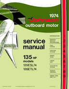 1974 Johnson 135 HP Outboard Motors Service Repair manual P/N JM-7412