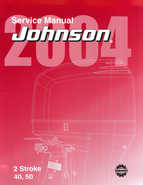 2004 SR Johnson 2-stroke 40, 50HP Service Repair Manual P/N 5005640