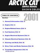 2001 Arctic Cat Snowmobiles Factory Service Manual